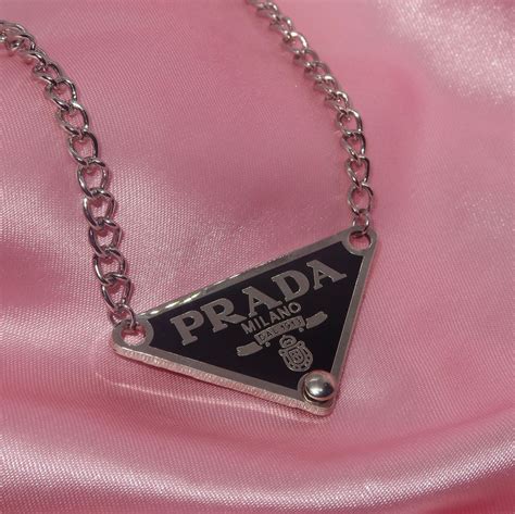 prada necklace charm dupe|prada triangle necklace dupe.